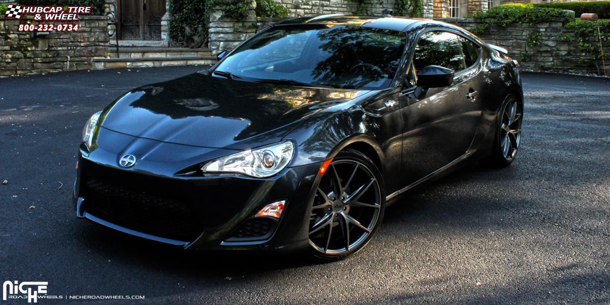 vehicle gallery/toyota frs niche misano m116 19x85  Anthracite wheels and rims